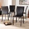 Baxton Studio Heidi Dark Brown Faux Leather Upholstered 4-Piece Dining Chair Set 171-10791 - alternate 2